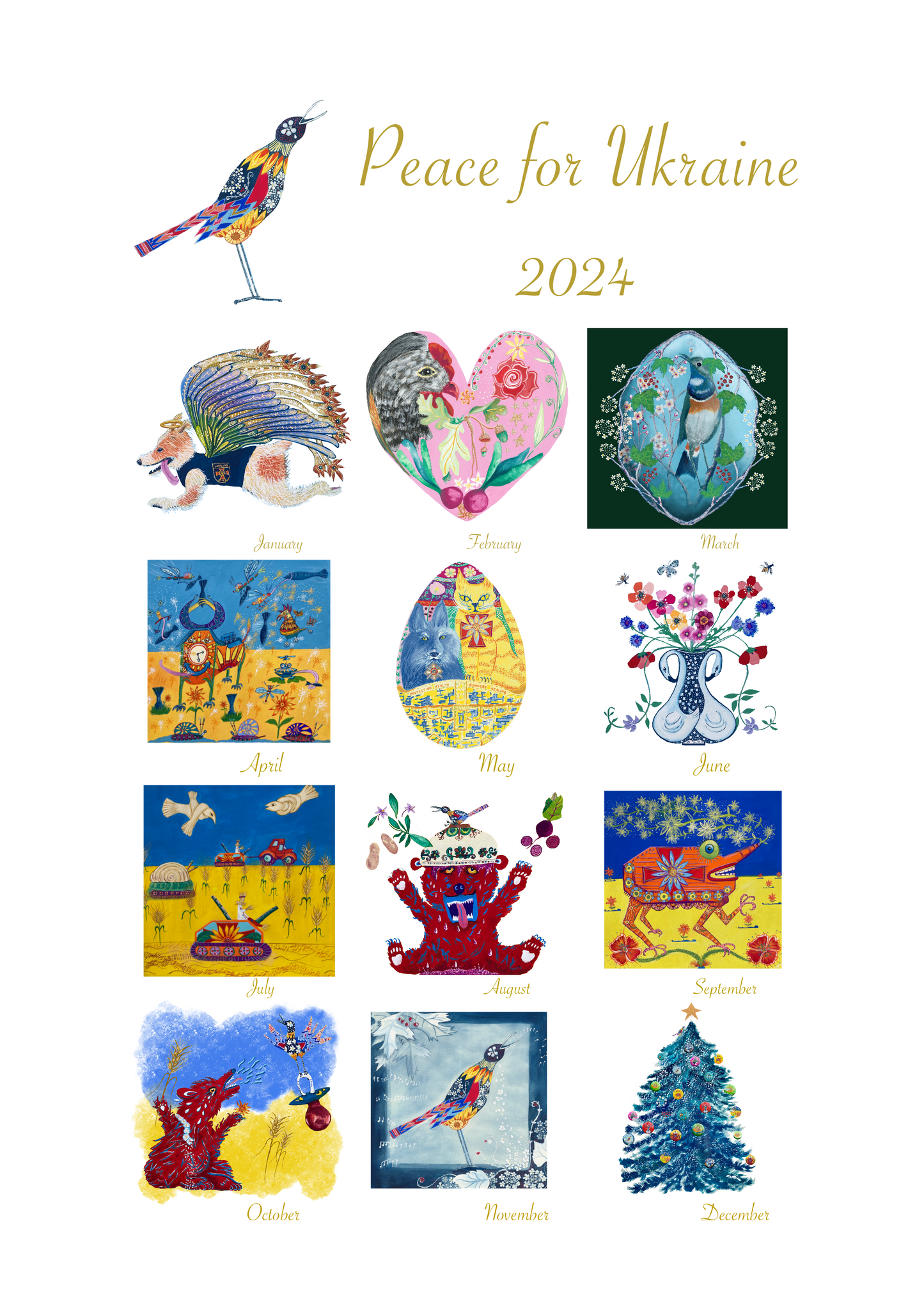 Peace for  Ukraine Wall calendars