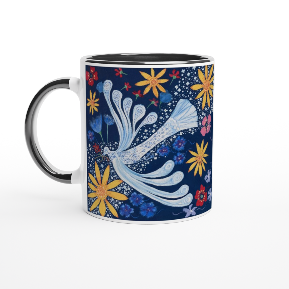 White 11oz Ceramic Mug with Color Inside