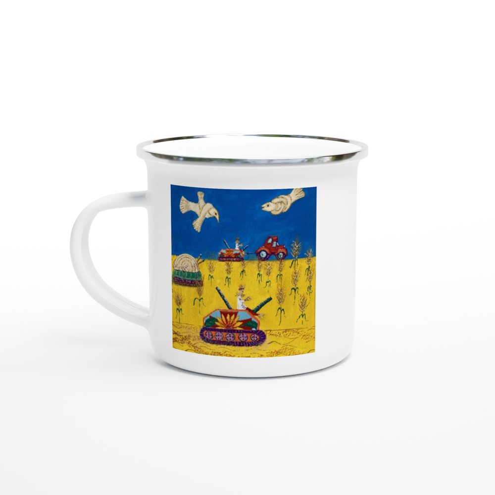 White 12oz Enamel Mug