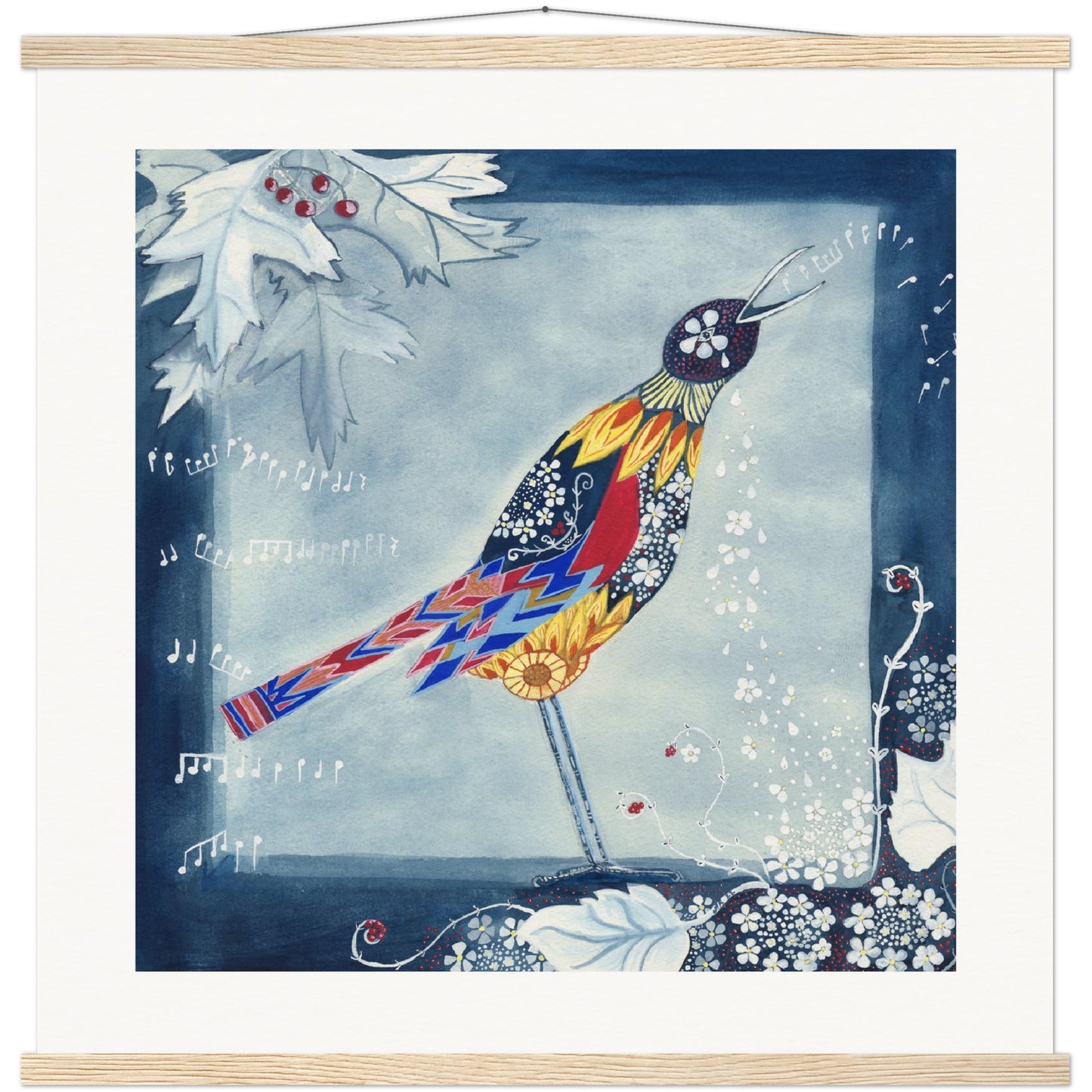 ‘When Nightingale sings” by artist Mandy Rennie (Museum-Quality Matte Paper Poster & Hanger)