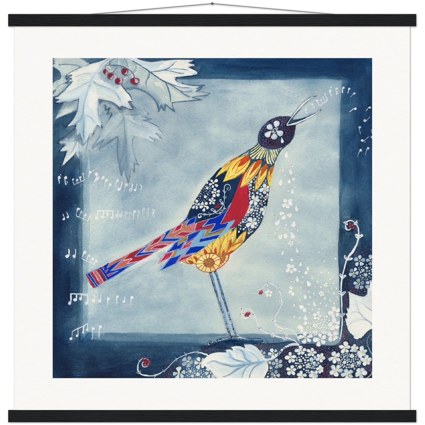 ‘When Nightingale sings” by artist Mandy Rennie (Museum-Quality Matte Paper Poster & Hanger)