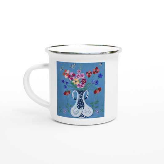 White 12oz Enamel Mug