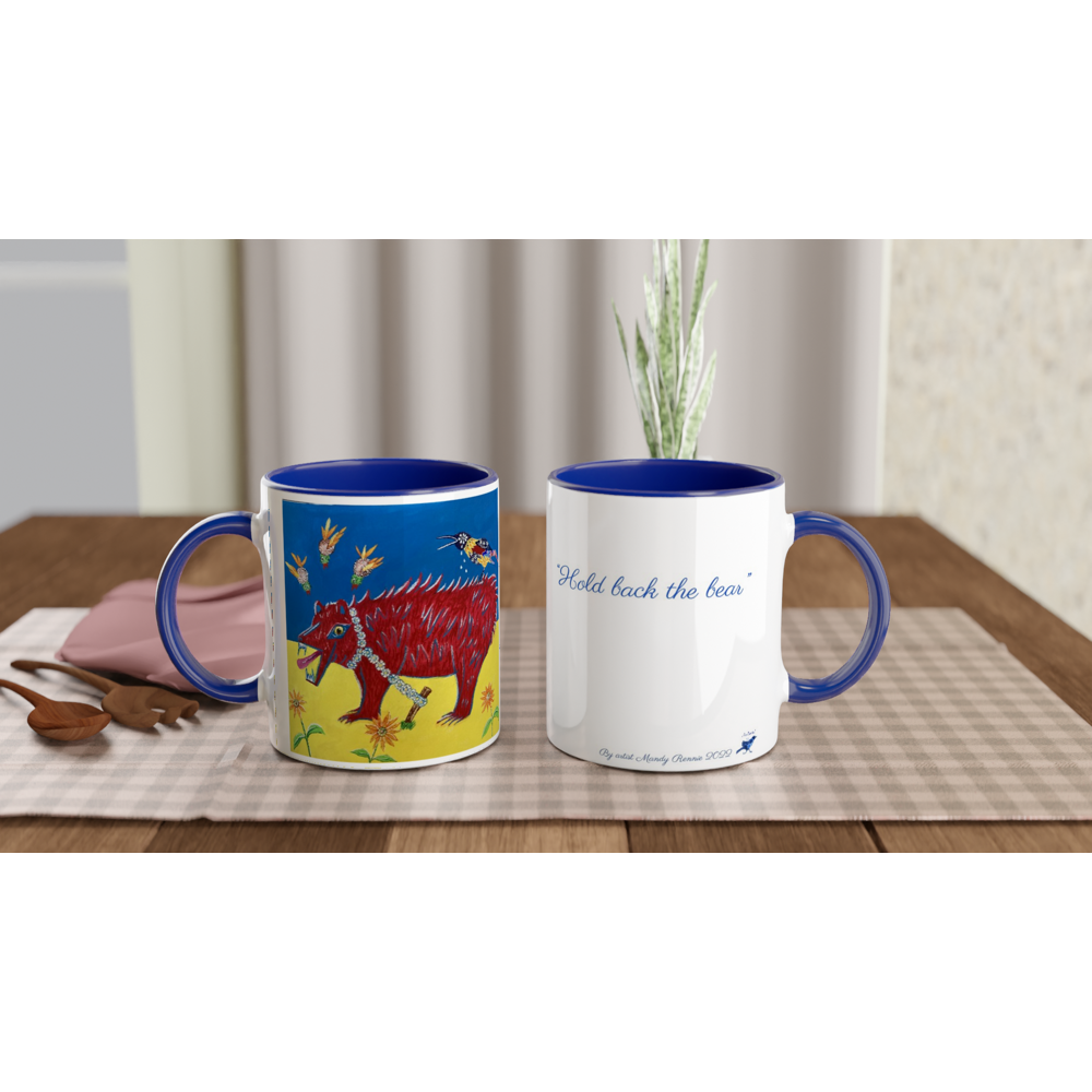 White 11oz Ceramic Mug with Color Inside