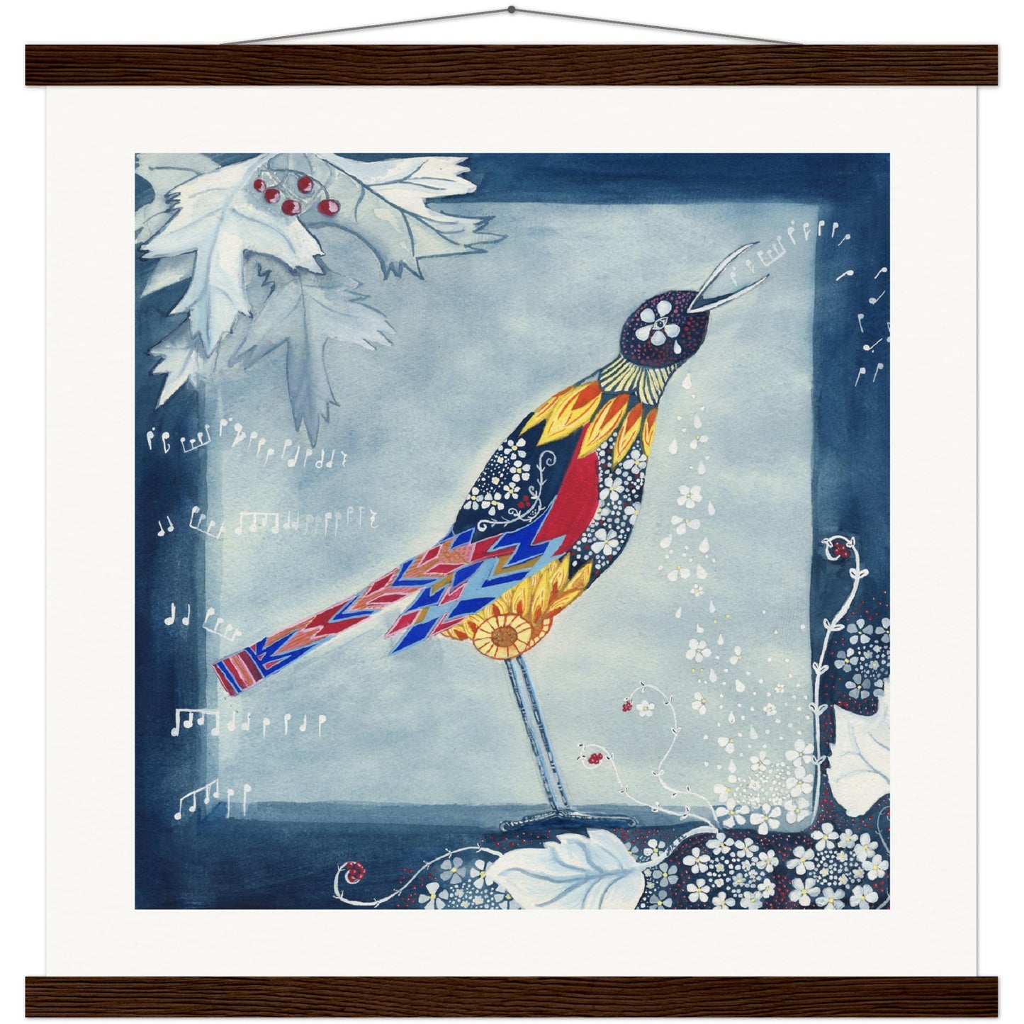 ‘When Nightingale sings” by artist Mandy Rennie (Museum-Quality Matte Paper Poster & Hanger)