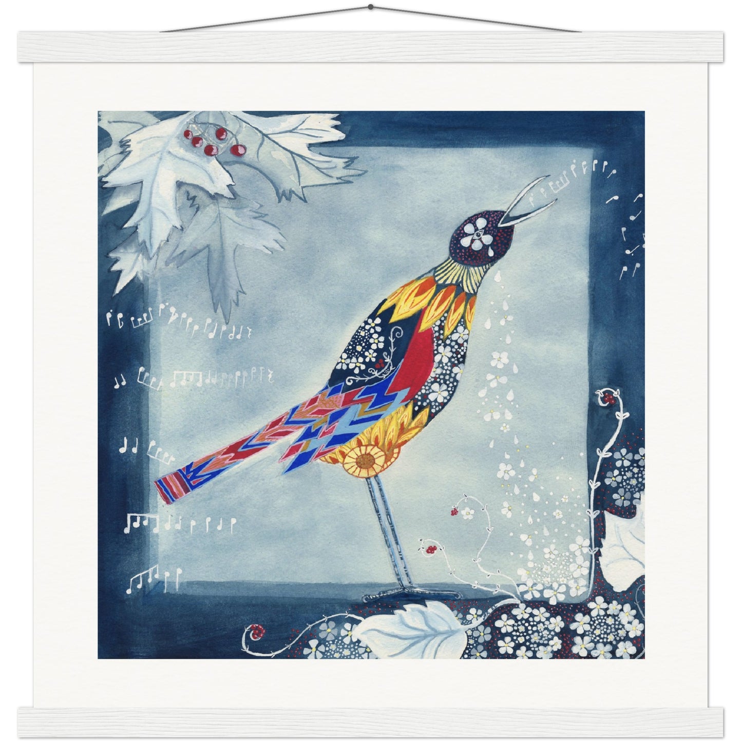 ‘When Nightingale sings” by artist Mandy Rennie (Museum-Quality Matte Paper Poster & Hanger)