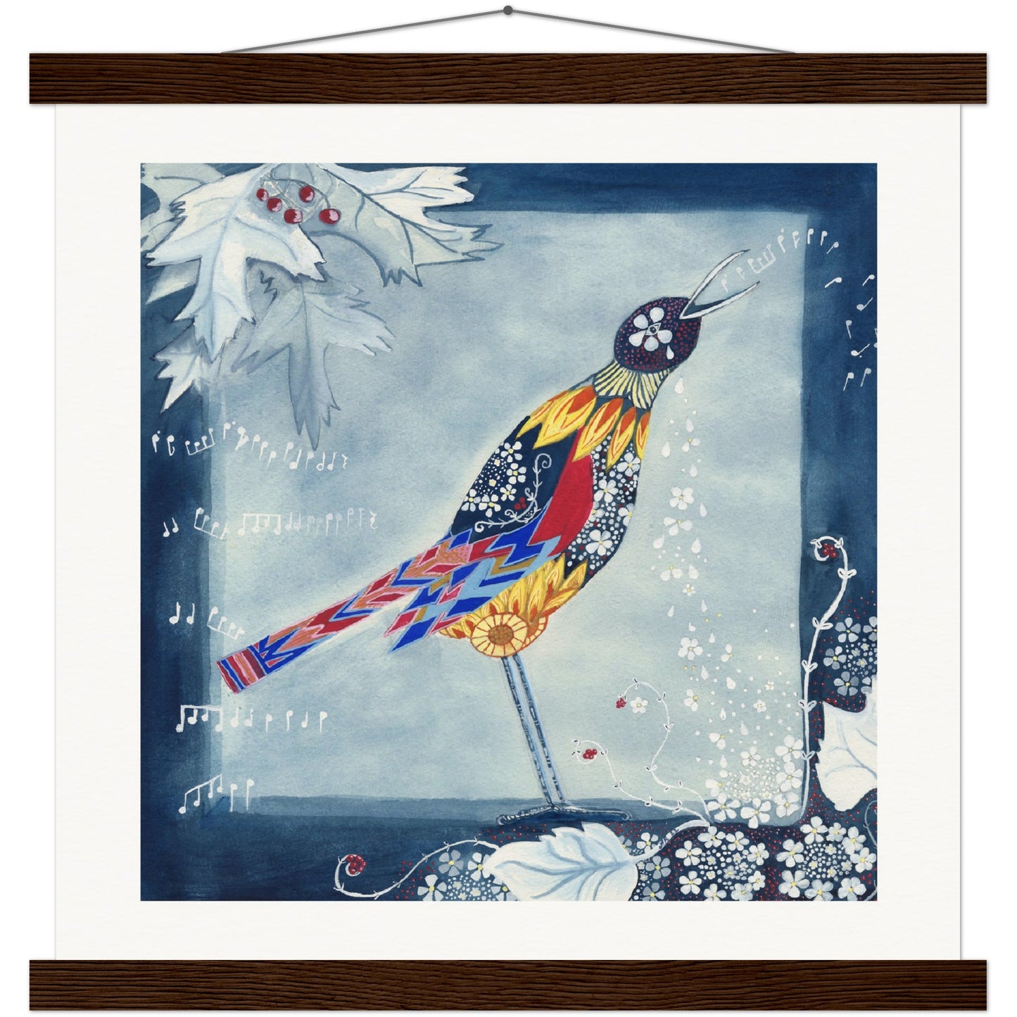 ‘When Nightingale sings” by artist Mandy Rennie (Museum-Quality Matte Paper Poster & Hanger)