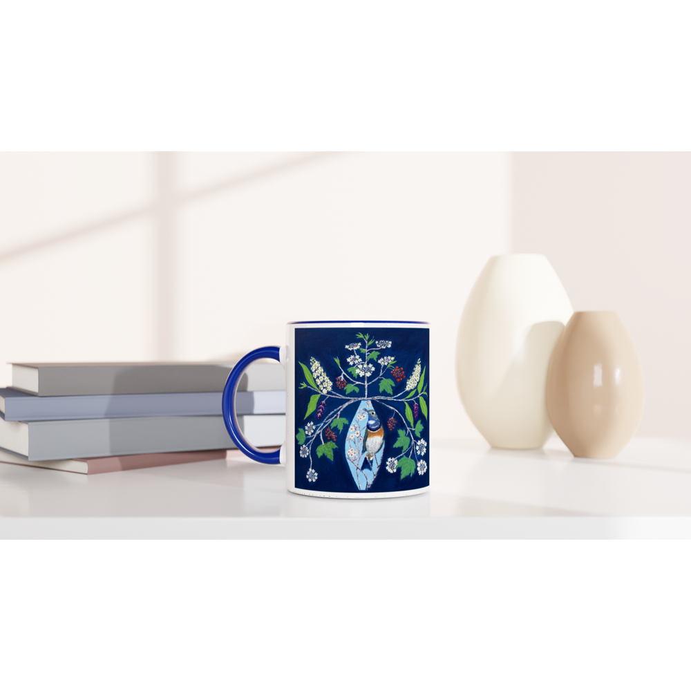 White 11oz Ceramic Mug with Color Inside