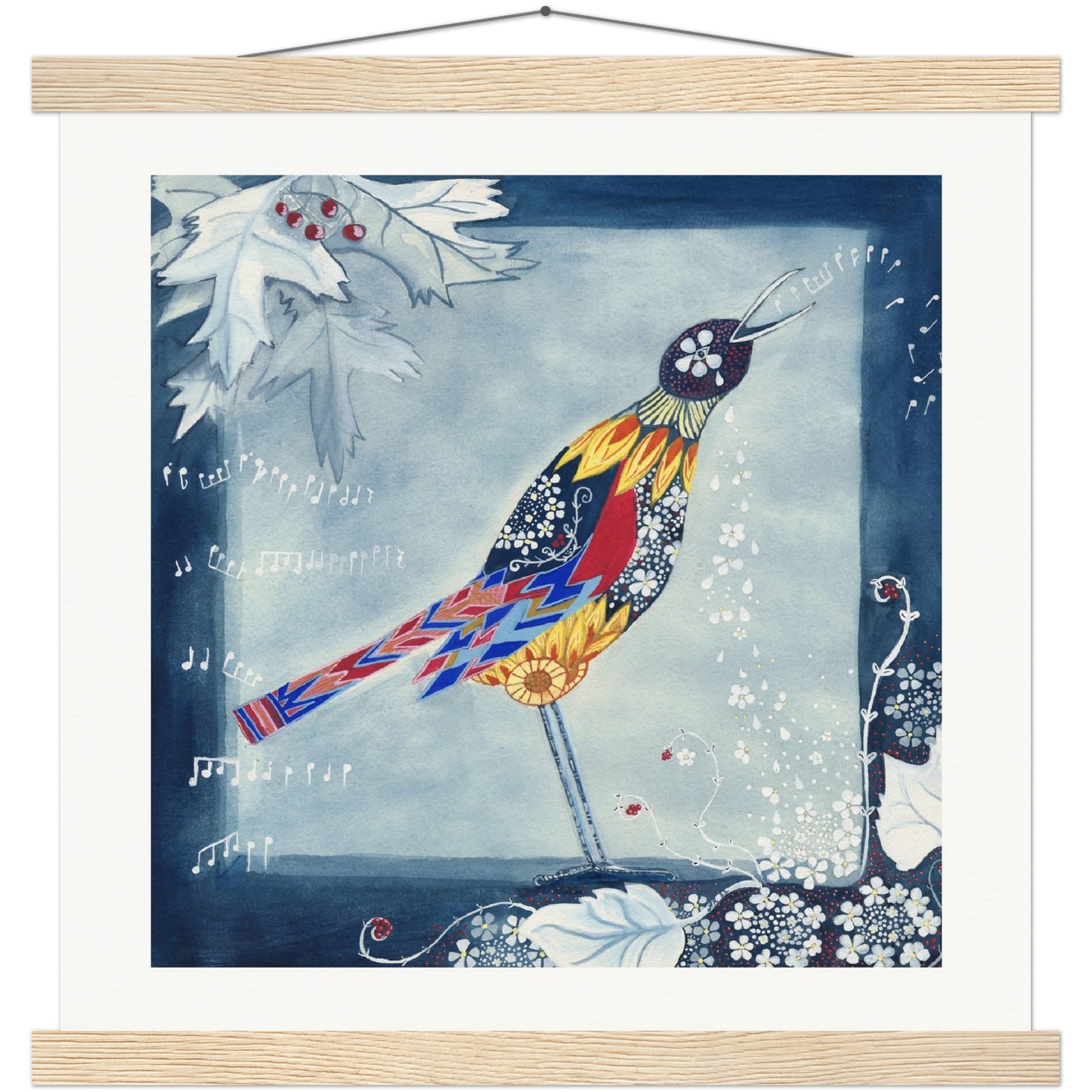 ‘When Nightingale sings” by artist Mandy Rennie (Museum-Quality Matte Paper Poster & Hanger)