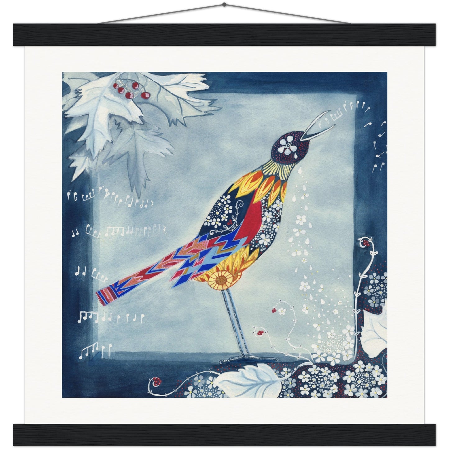 ‘When Nightingale sings” by artist Mandy Rennie (Museum-Quality Matte Paper Poster & Hanger)