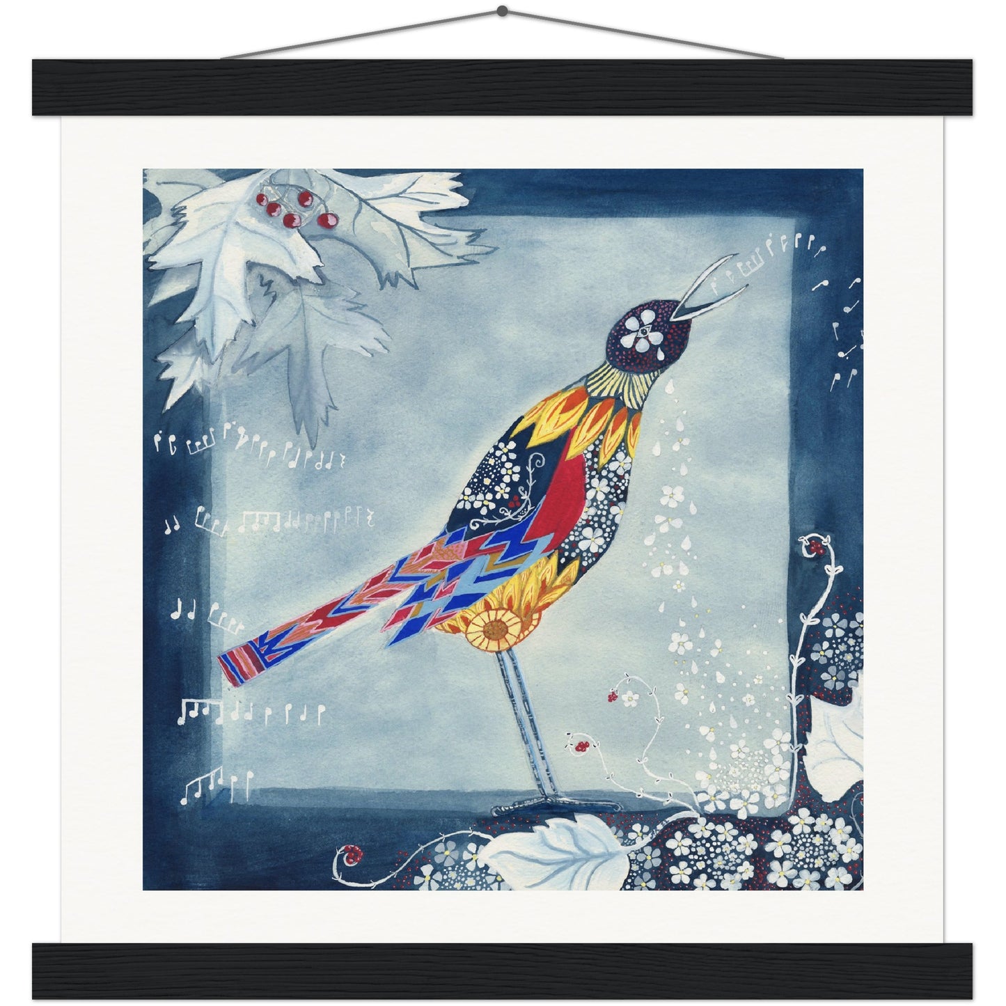 ‘When Nightingale sings” by artist Mandy Rennie (Museum-Quality Matte Paper Poster & Hanger)