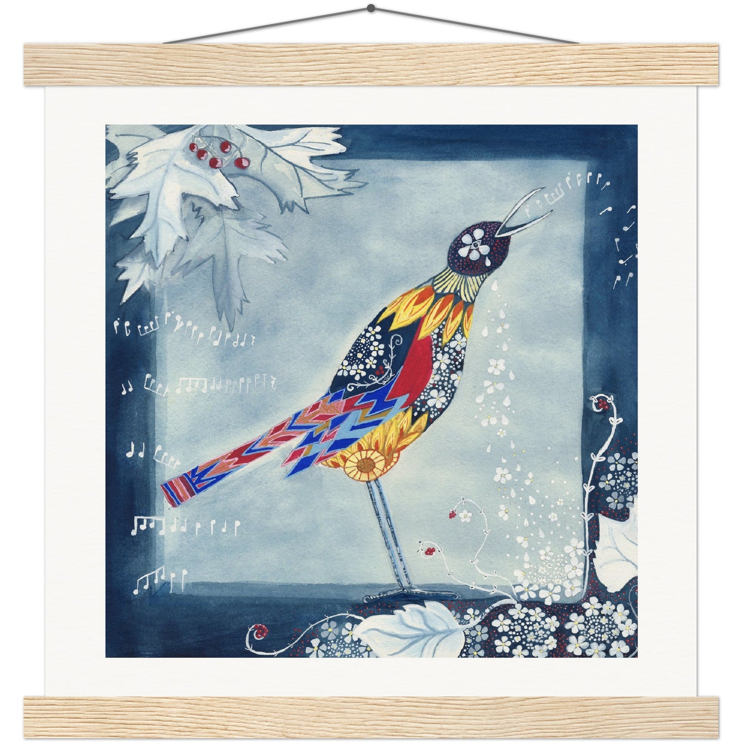 ‘When Nightingale sings” by artist Mandy Rennie (Museum-Quality Matte Paper Poster & Hanger)