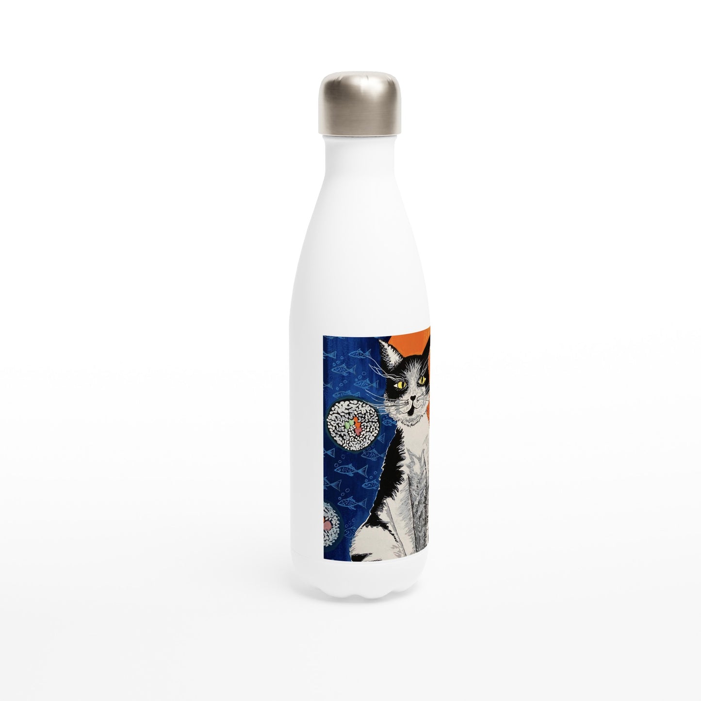 White 17oz Stainless Steel Water Bottle