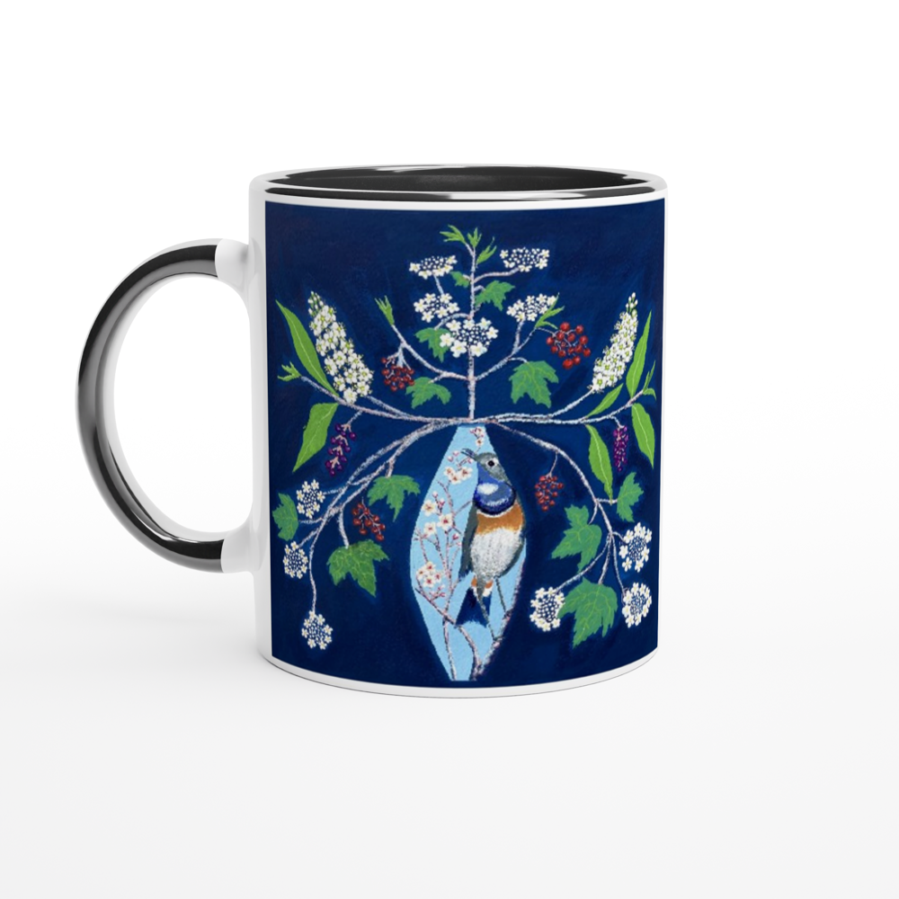 White 11oz Ceramic Mug with Color Inside