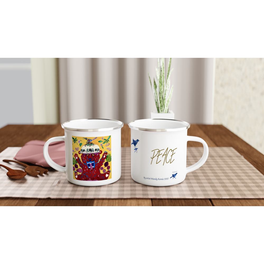 White 12oz Enamel Mug