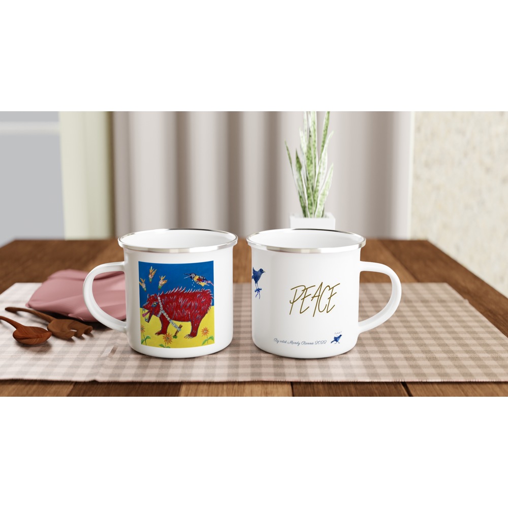 White 12oz Enamel Mug