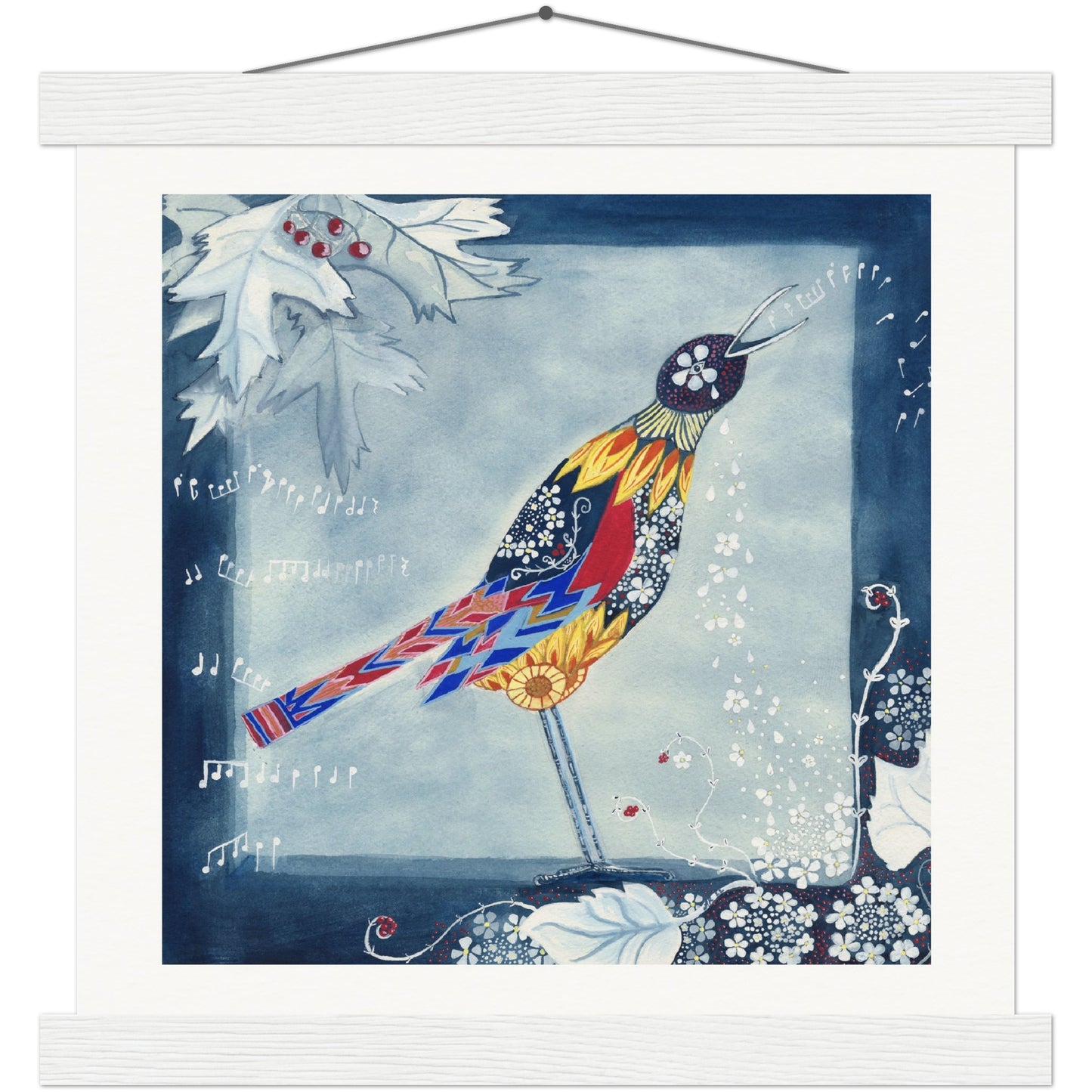 ‘When Nightingale sings” by artist Mandy Rennie (Museum-Quality Matte Paper Poster & Hanger)