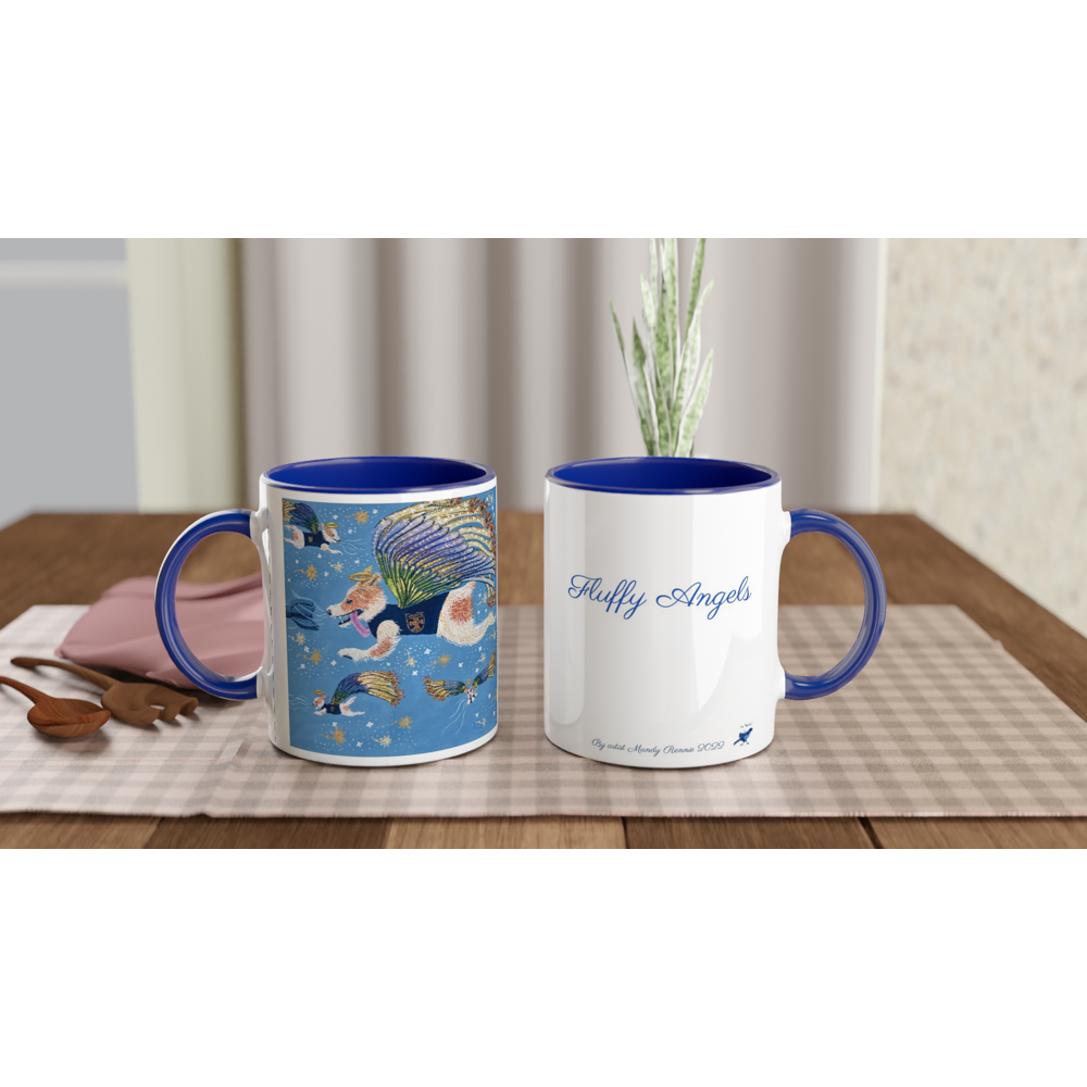 White 11oz Ceramic Mug with Color Inside